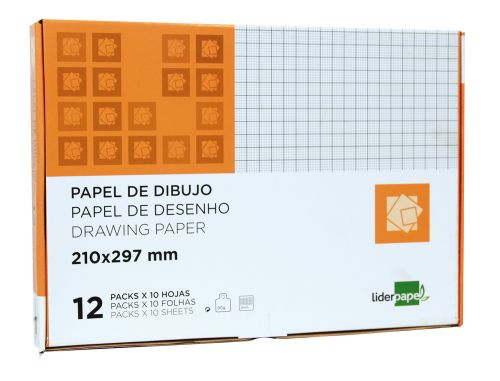 Papel milimetrico liderpapel din a4 80 gr embalagem de 10 folhas , Liderpapel , 48188 , 8423473481886